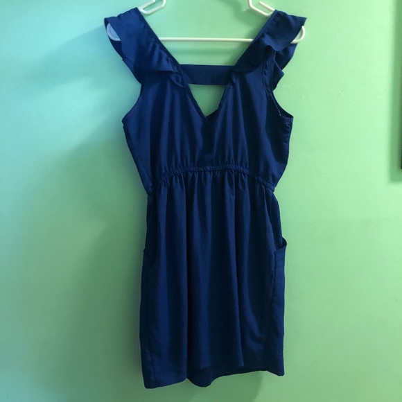 Electric Blue Dress WITH POCKETS! - Picture 2 of 2